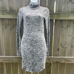 Express Heather Gray mock turtle neck long sleeve mini dress